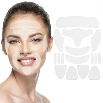 

16PCS Reusable Silicone Anti-wrinkle Face Forehead Sticker Cheek Chin Sticker Facial Eye Patches Wrinkle Removal Face Lifting