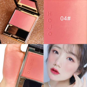 

HOJO 4 Colors Blush face makeup Highlighter Trimming blush palette peach waterproof cute blush maquiagem peach Long lasting TSLM