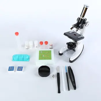 

Student Children's Microscope 1200x Laboratory Equipment Toolbox Set Metal Microscope Kit Accessory Set