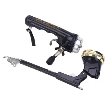 

Hot Sale Fishing Rod Solid Color Classic Delicate Carbon Mini Pocket Fishpole Foldable Sea Fishing Rod with Reel Combo Fishline
