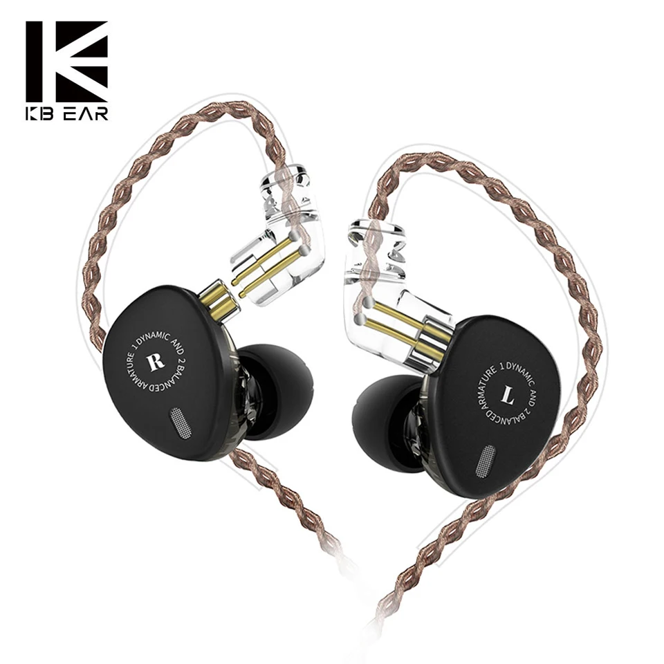 KBEAR KB06 2BA+1DD Hybrid Earphones HIFI Stage DJ Monitor Earphone