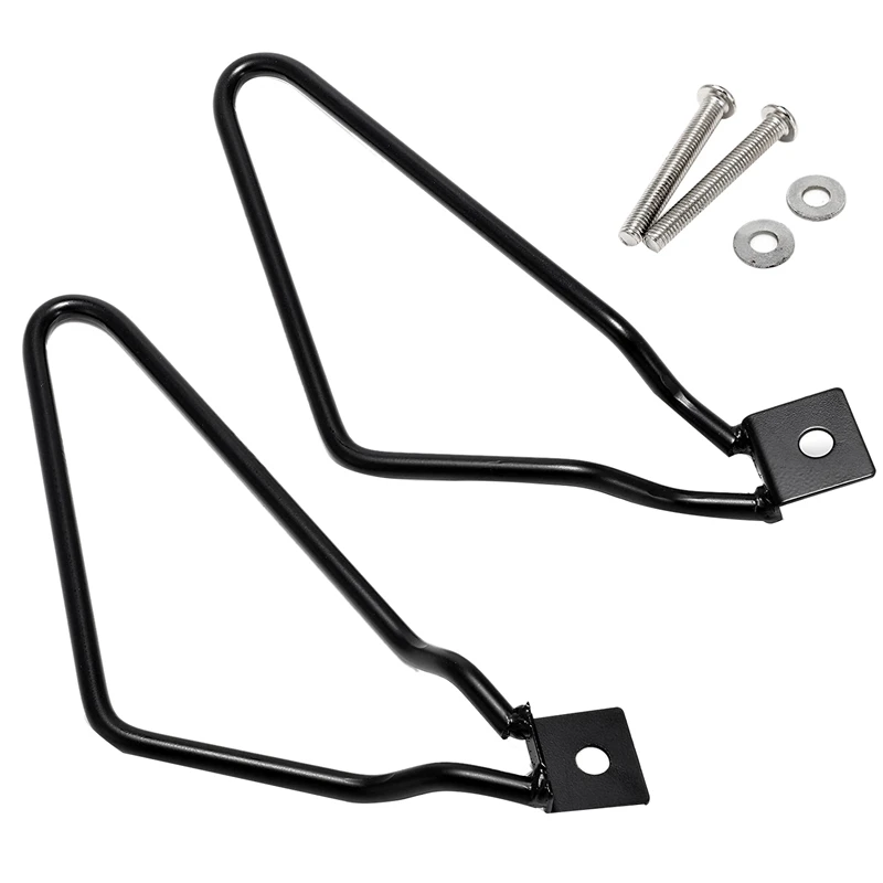 Motorcycle Saddlebags Saddle Bags Brackets Support For Harley-Davidson Sportster 883 Iron XL883N Dyna Bob Fxdf Softail - Цена: 