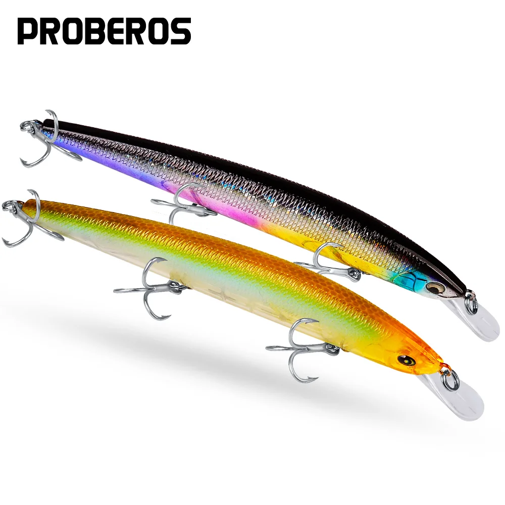 

PROBEROS 1PCS Floating Minnow Baits 18.5g/15cm 9g/11.5cm Fishing Lures Kits Bassbait Set Artificial Hard Bait Wobblers Pesca