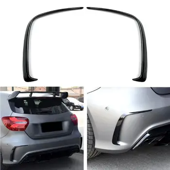 

1 Pair Car Black Rear Bumper Splitter Spoilers Separator for Benz A-class W176 A180 A200 A250 A260 A45 Amg Sports Car Models