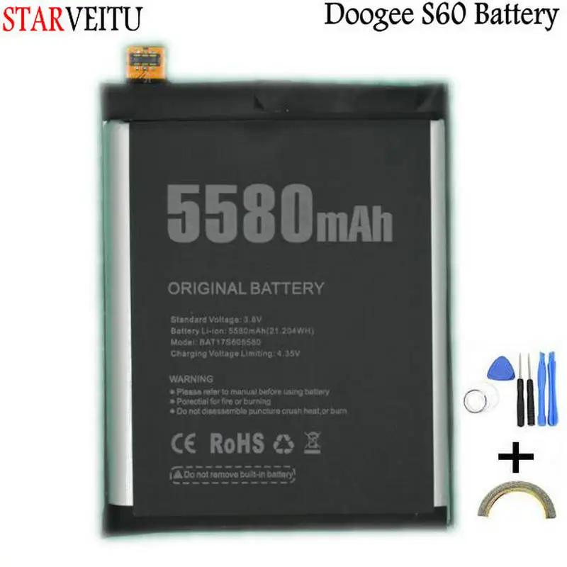 Оригинальный аккумулятор для Doogee S60 И lite Сменные Аккумуляторы перезаряжаемая