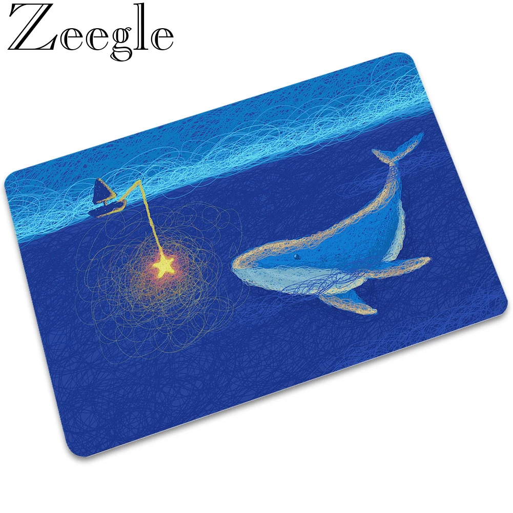 Cartoon Rubber Floor Mat Welcome Home Entrance Doormat Carpet Rug Non-slip Kitchen bathroom Waterproof Mat Outdoor Kitchen Mats