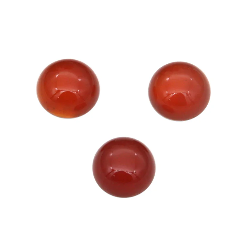 Natural Red Agate Gemstone CAB Cabochon Beads Ring Pendant Jewelry Making 5Pcs 