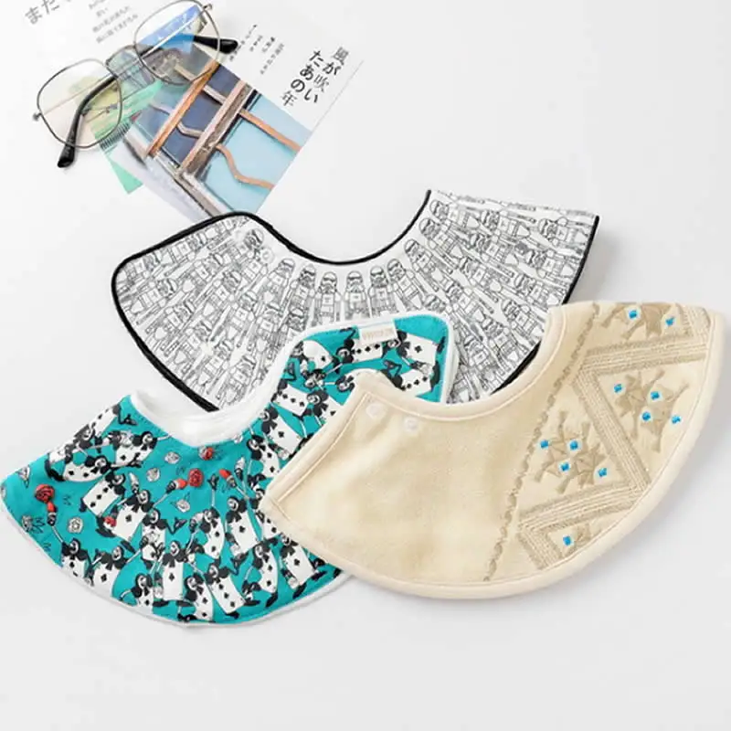 Детский слюнявчик, полотенце для слюней риса 360 круглый детский нагрудник хлопок карман Детские принадлежности Детские нагрудники из хлопка с кружевом, с бахромой, бантик, слюнявчики