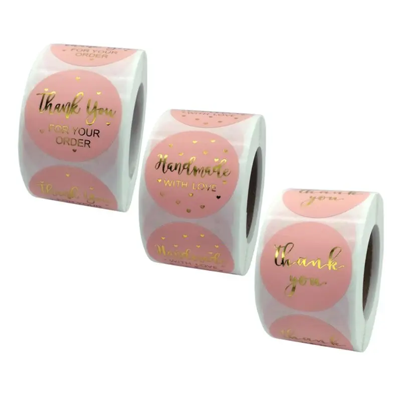 

500pcs Thank You Stickers Seal Label Scrapbooking Handmade Baking Gift Bags Wedding Decoration Stationery Sticker