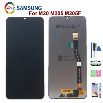 

Original AMOLED 6.3" Display For Samsung Galaxy M20 2019 M205 SM-M205 M205FM205G/DS LCD Display Touch Screen Digitizer Assembly
