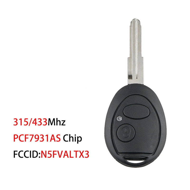 2 кнопки 433 Мгц дистанционный Автомобильный ключ для BMW Mini Cooper R50 R53 S 2001 2002 2003 2004 2005
