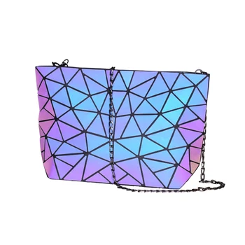 

2020 Brands Designer Women Shoulder Bag Fashion Laser Luminous Chain Strap small Messenger Bag Geometric lattice Clutch purse