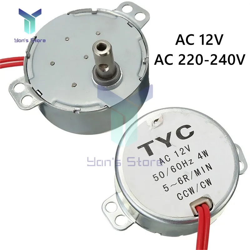 TYC-50 AC 12V 220-240V 50/60Hz стабильный синхронный двигатель 1 4 об/мин-60 об/мин надежный