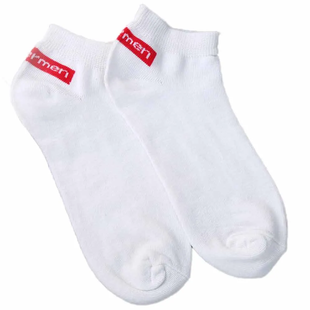 1 пара; удобные полосатые хлопковые носки унисекс; короткие носки до лодыжки - Цвет: Белый