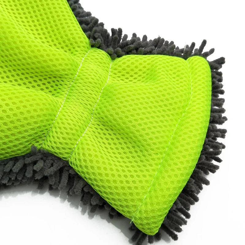 Five-finger Car Wash Gloves Velvet and Sandwich Mesh Multifunctional Gloves Use for Household Cleaning Car Cleaning,Car Washing
