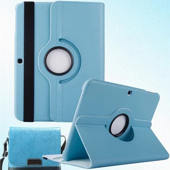 

Dustproof Scratch Resistant Flip Type Protective Tablet Cover PU Leather Desktop Anti Slip 360 Degrees Rotating For Samsung TAB4