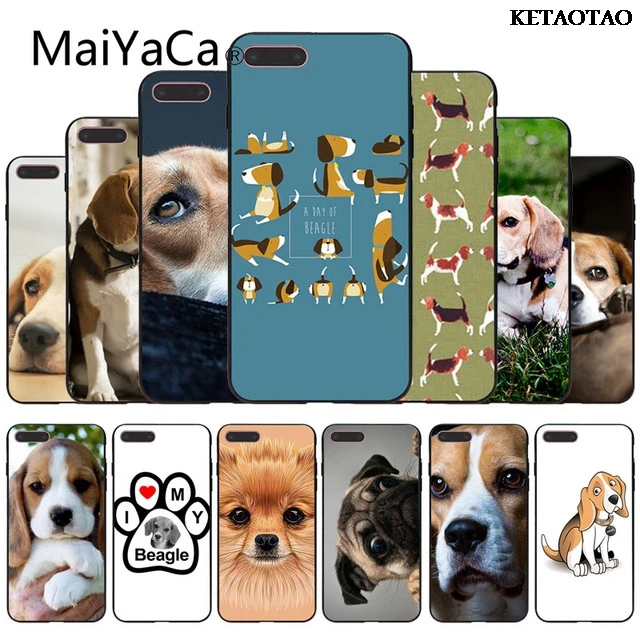 KETAOTAO все виды столбов Бигля для iPhone 5C 5S 5 6 6S 7 8 Plus X XR XS MAX черный мягкий чехол