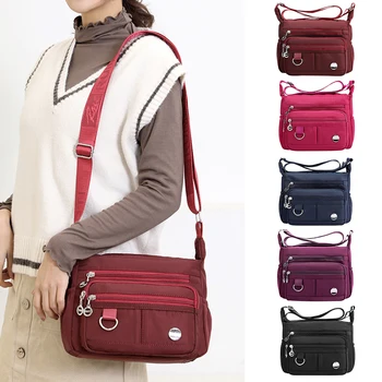 

Multifunction Nylon Casual Handbag Woman Fashion Purse Shoulder Purse Women Vintage Retro Chain Handbag Messenger Bag