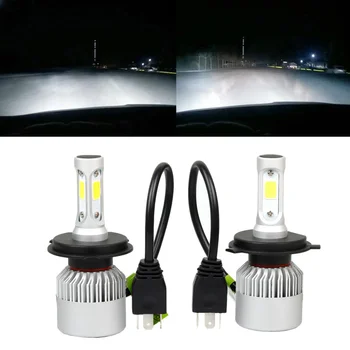 

H4 LED Headlight Conversion 80W 8000LM COB 6500K White Light Waterproof Bulbs