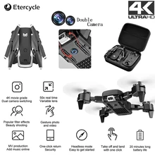 Отслеживающий Дрон с широкоугольным HD 50x зумом 4K двойная камера RC Квадрокоптер мини Сверхлегкий wifi FPV складной Дрон VS E520S E58