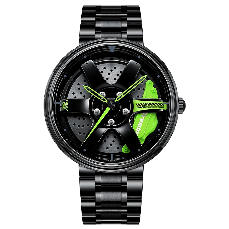 NEKTOM Wheel Rim Hub Watches Men Custom Design Super Car Rim Watch Waterproof TE37 Watch Volk Racing Rays Relogio Masculino 