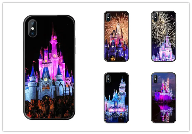 World Cinderella Castle Fireworks Transparent Soft TPU Case Cover For iPhone 11 Pro X XS Max XR6S 6 7 8 Plus 5S 5 SE Cases | Мобильные