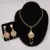 Fashion Nigerian Woman Wedding African Beads Jewelry Set Gold Color Fashion Dubai Gold Color Bridal Gift 7