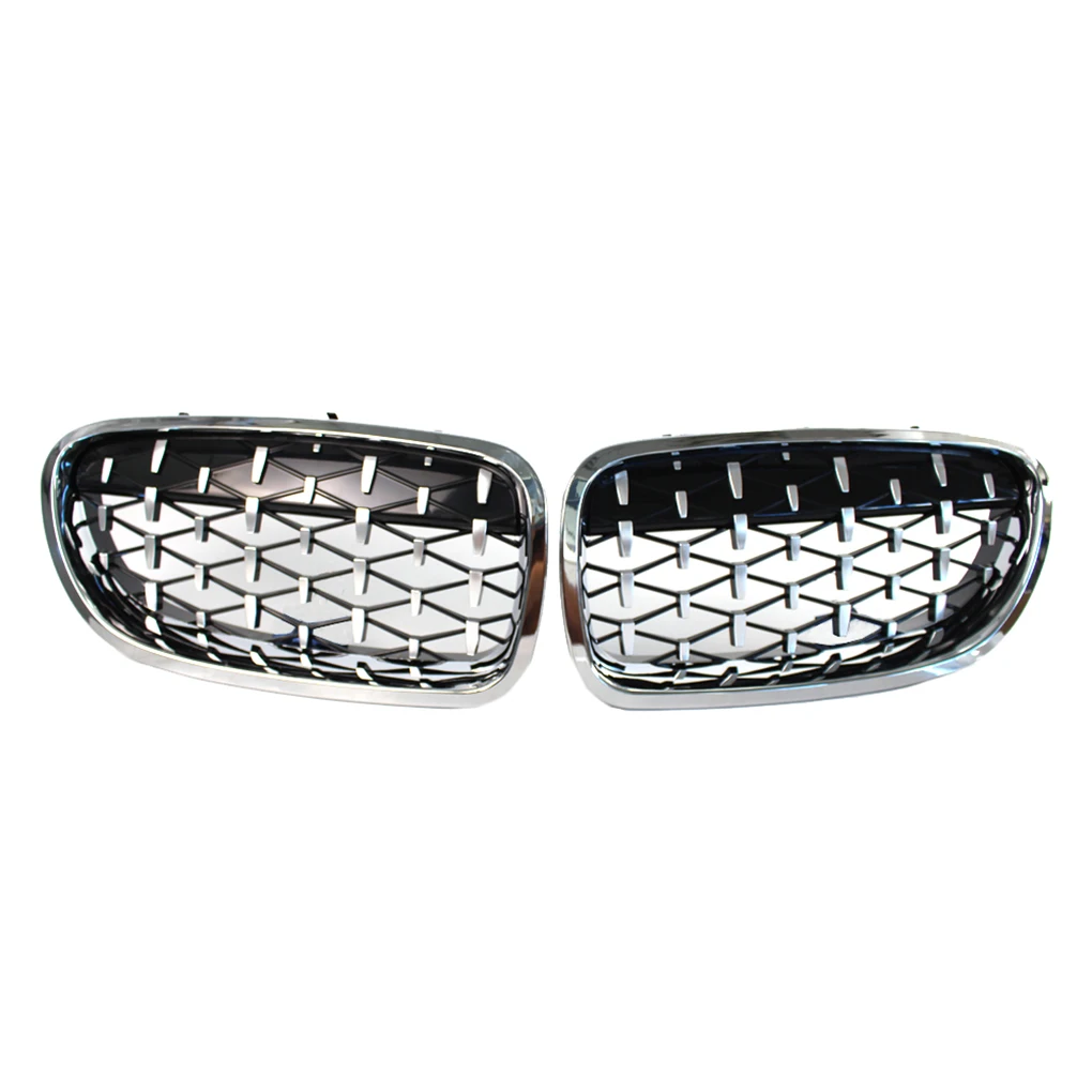 

1 Pair Replacement for BMW F10 F11 F18 01-06 Electroplating Front Grille Hood Nose Replacement Kidney Grills