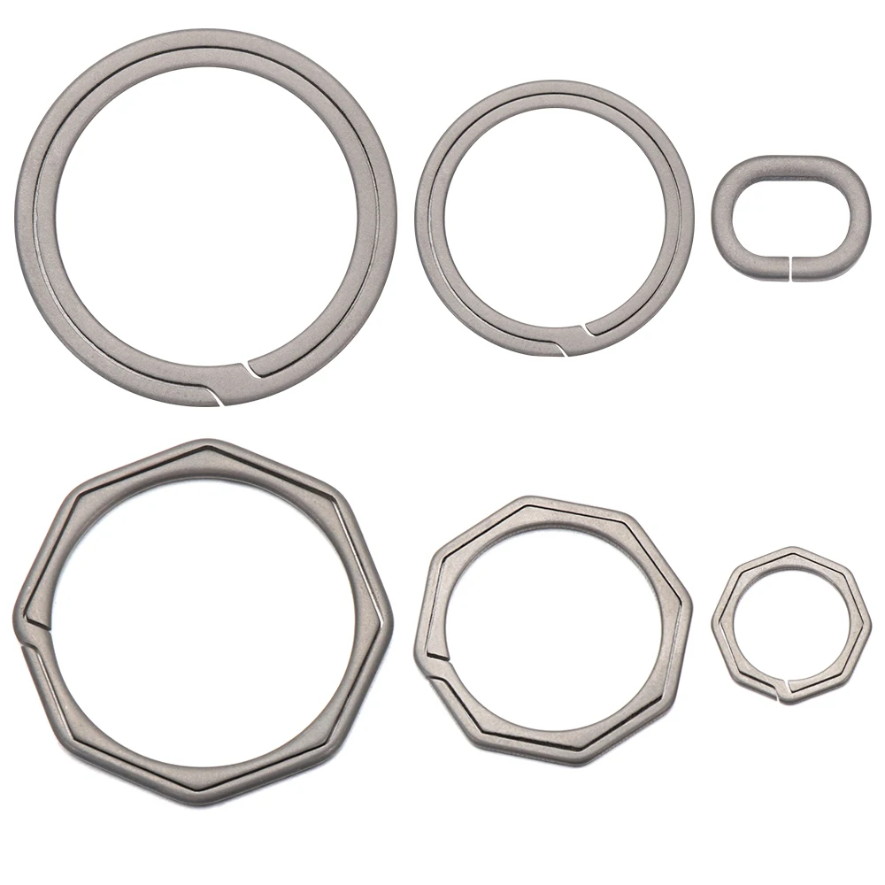 Key Ring Titanium Keychain 1PC Titanium Alloy Key Ring