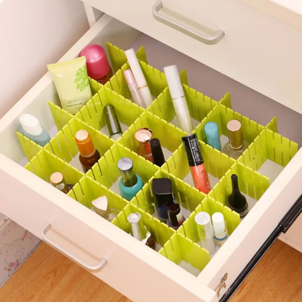 

4pcs/set Adjustable Drawer Divider Boards Makeup Cosmetic Underwear Organizer Socks Partition Board Storage Drawers