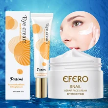 

2Pcs Snail Day Cream Face Cream Hyaluronic Acid Moisturizer Anti Aging Wrinkle Remove Dark Circles Collagen Eye Cream Skin Care