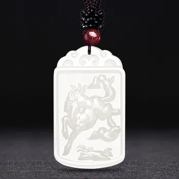 

Pure natural Hetian jade necklace