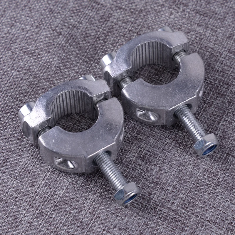 DWCX 2 шт. руль мотоцикла ручной стойки для руля крепление крепежные скобы серебро подходит для китайского 47cc 49cc мини Байк