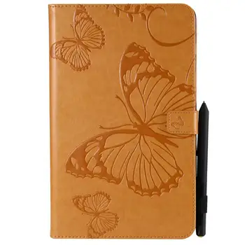 

3D Butterfly Pattern PU Leather Tablet Caee for Samsung Galaxy Tab A SM-T580 SM-T585 10.1\" Full Flip Stand Cover Capa Funda+pen