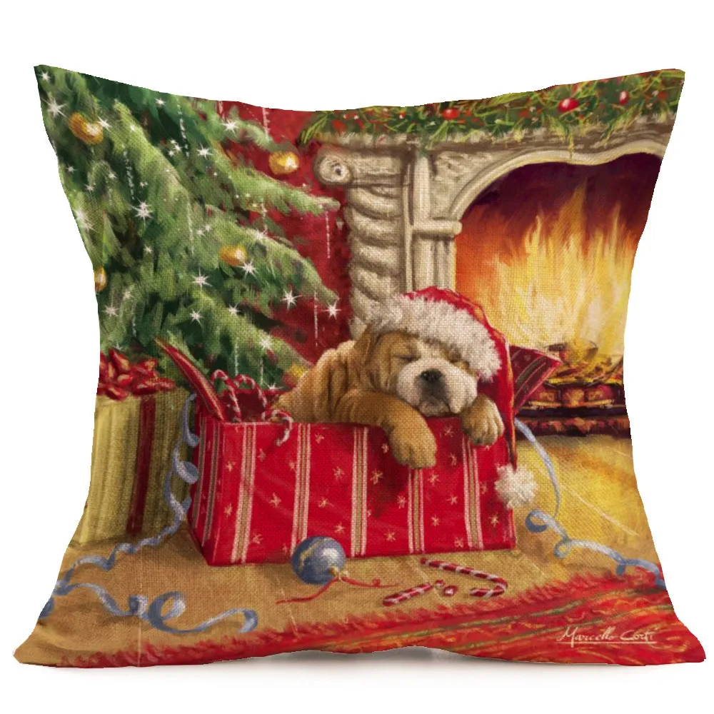 Decorative Pillowcases Silk Pillowcase Fronha Haikyuu Christmas Santa Claus Festival Pillow Case Kussensloop #37 | Дом и сад