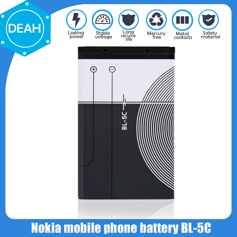 Аккумулятор BL5C BL-5C BL 5C 3 7 в для Nokia 1100 1110 1200 1208 1280 1600 2600 2700 3100 3110 5130 6230 1 шт. |