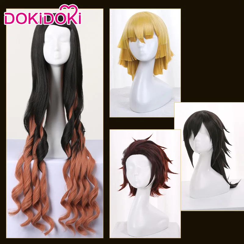 Skup Przedsprzedaż DokiDoki Anime peruka do cosplay Demon Slayer Kimetsu nie Yaiba Kamado Tanjirou Kamado Nezuko Agatsuma Zenitsu peruka