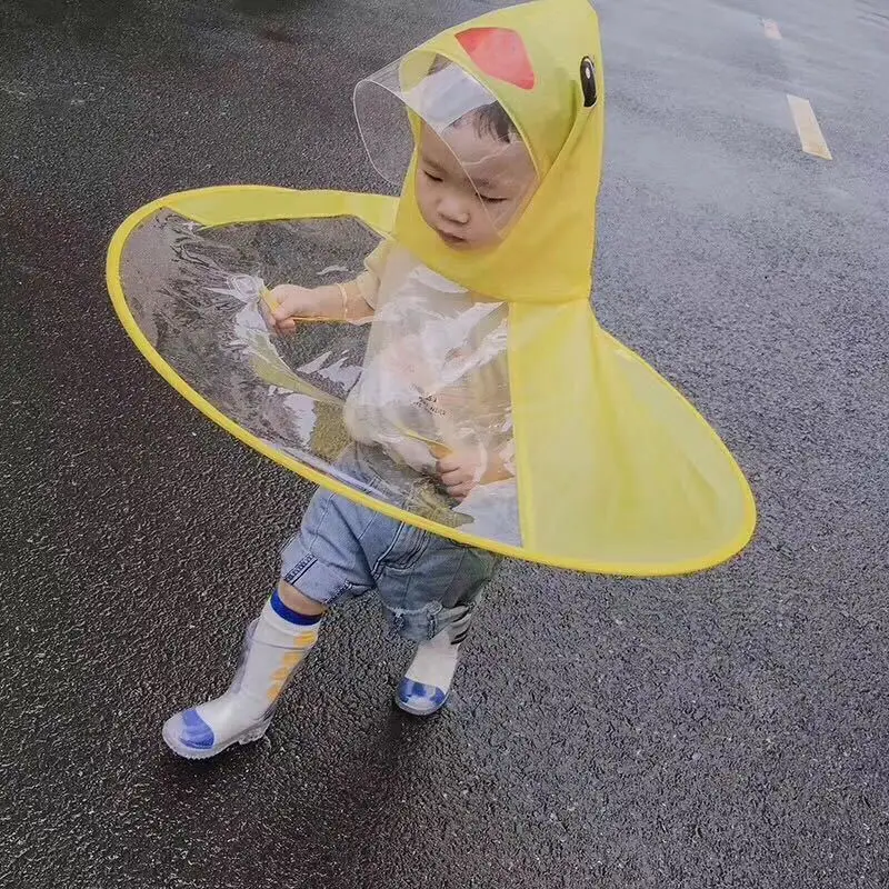 Raincoat Transparent Ufo Rainwear Hands 