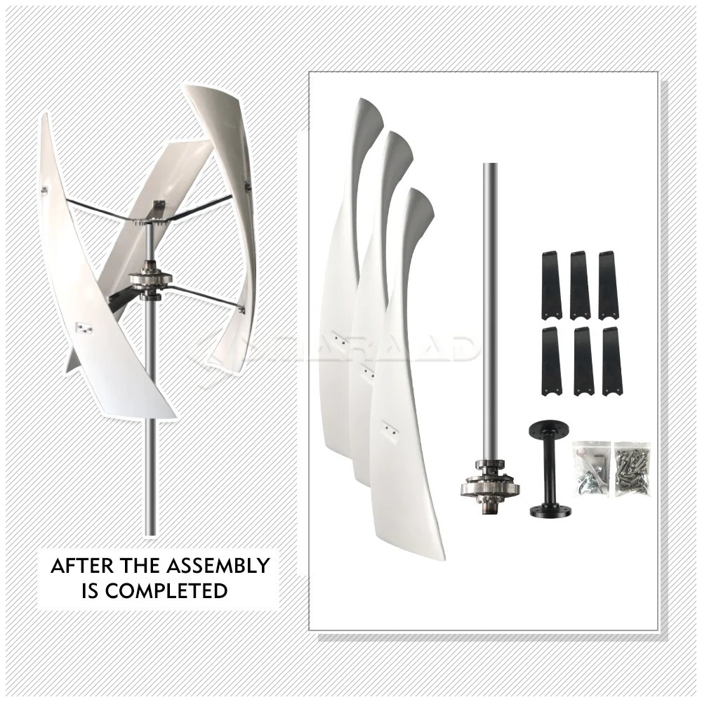 Вертикальный ветряной генератор мощностью 1 кВт, 1,5 кВт, 2 кВт, 3 ...