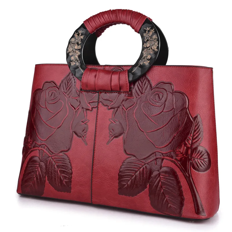 

2018 Spring-Style New Style WOMEN'S Bag Chinese-style Embossed Handbag Women's Large Bag Trend Versatile Shoulder Oblique Bag
