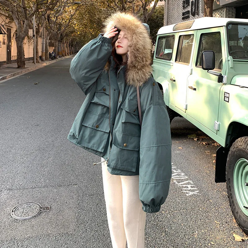 

Photo Shoot Pike down Jacket Cotton-padded Clothes Short 2020 New Style Brushed And Thick Loose-Fit Cotton-padded Jacket 2020 Ne