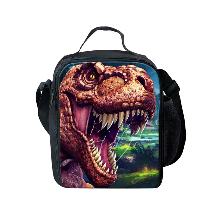 Nopersonality крутой T-rex динозавр школьные сумки набор книжные сумки для подростков мальчиков 3 шт. основной рюкзак с ланч бокс пеналы - Цвет: Z5218G