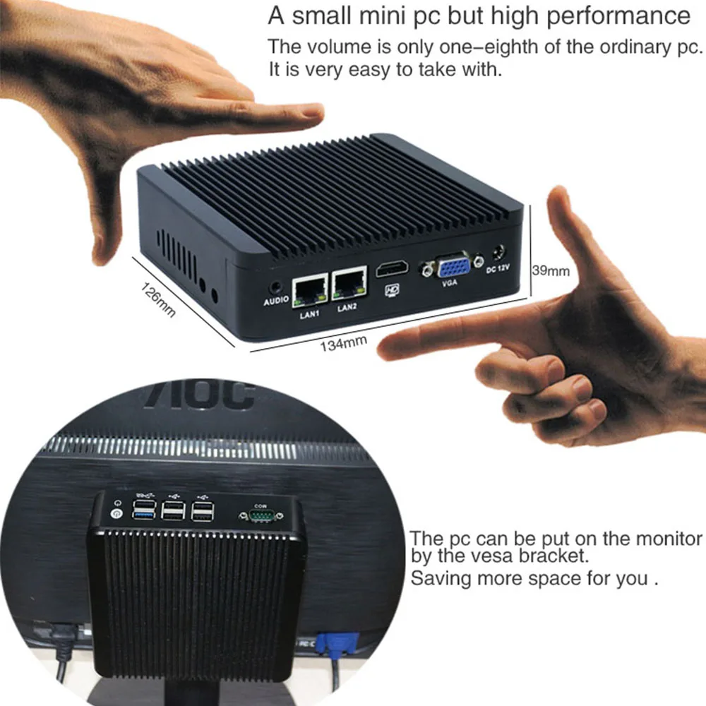 Мини маршрутизатор pfSense Celeron J1900 4 ядерный 4LAN|Мини ПК| |