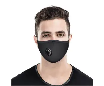 

2020 new masque Breathable cotton Mask with Breathing valve Respirator Dust Masks with 5 layer filters mouth mask
