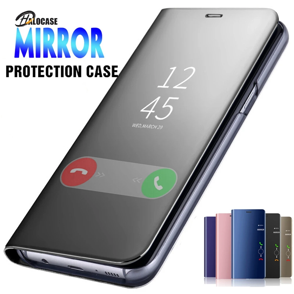 Fundas con tapa tipo espejo para Samsung Galaxy S20 FE A50 A51 A31 A21s A20e 10 M31 M21 A71 Note 20 ultra 9 lite S8 Plus | Мобильные