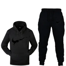 Men's 2019 autumn and winter hoodie suit comfortable warm multi-color multi-code optional for outdoor sports overalls