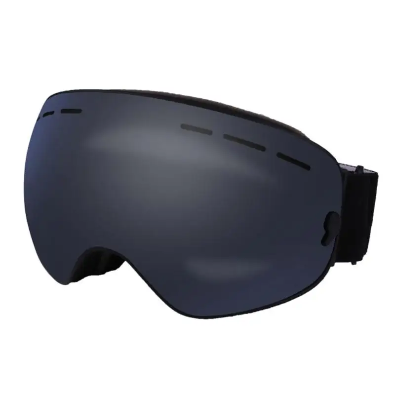 Portable Outdoor Ski Goggles Comfortable Double Layers UV400 Windproof Glasses for Snowboard Skiing Mountaineering Sportswear - Цвет: Черный