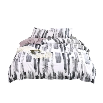 

3-Piece Duvet Cover Brushed Multicolor Print Nordic Style Modern Simple Cross-Border Home Textile Multi-Piece Bedding King