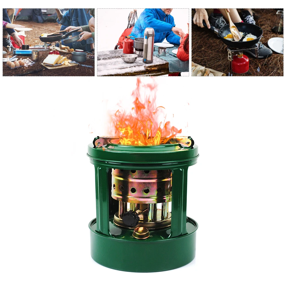 

Mini Handy Outdoor Stove Portable Diesel Camping Heater 8 Wicks Kerosene Cooking Stove Camping Hiking Stove Burner
