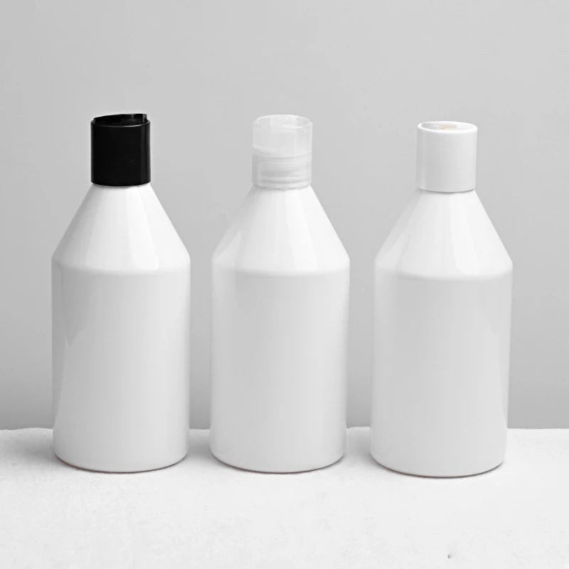

20pcs 300ml White Bottle With Disc Top Empty Plastic Bottle PET Lotion Bottle Travel Size Plastic Empty Bottles for Shampoo